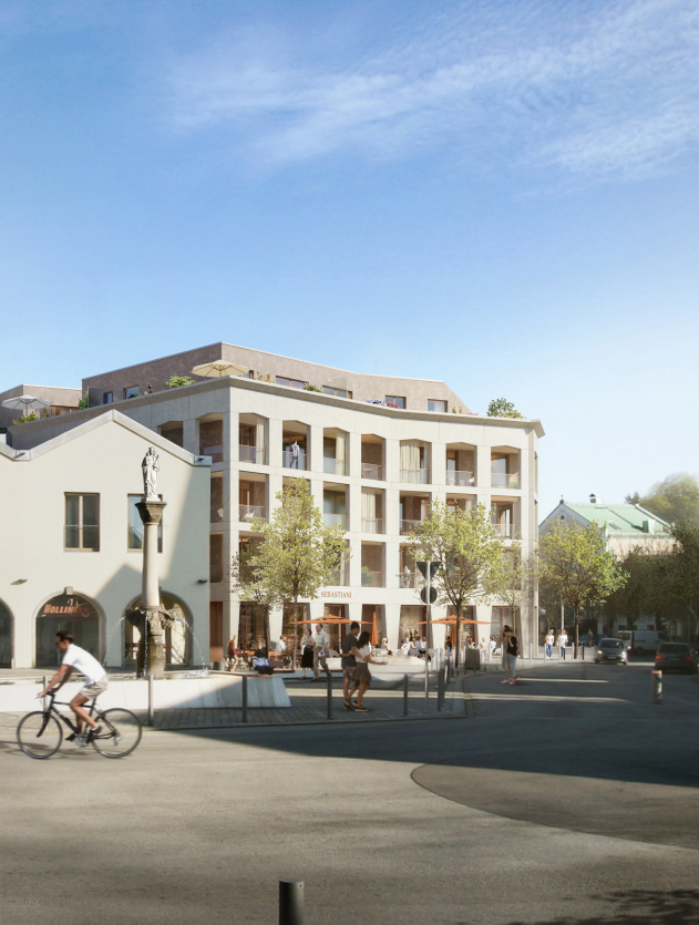 Lichtspielhaus Bad Aibling — corner building seen from the square